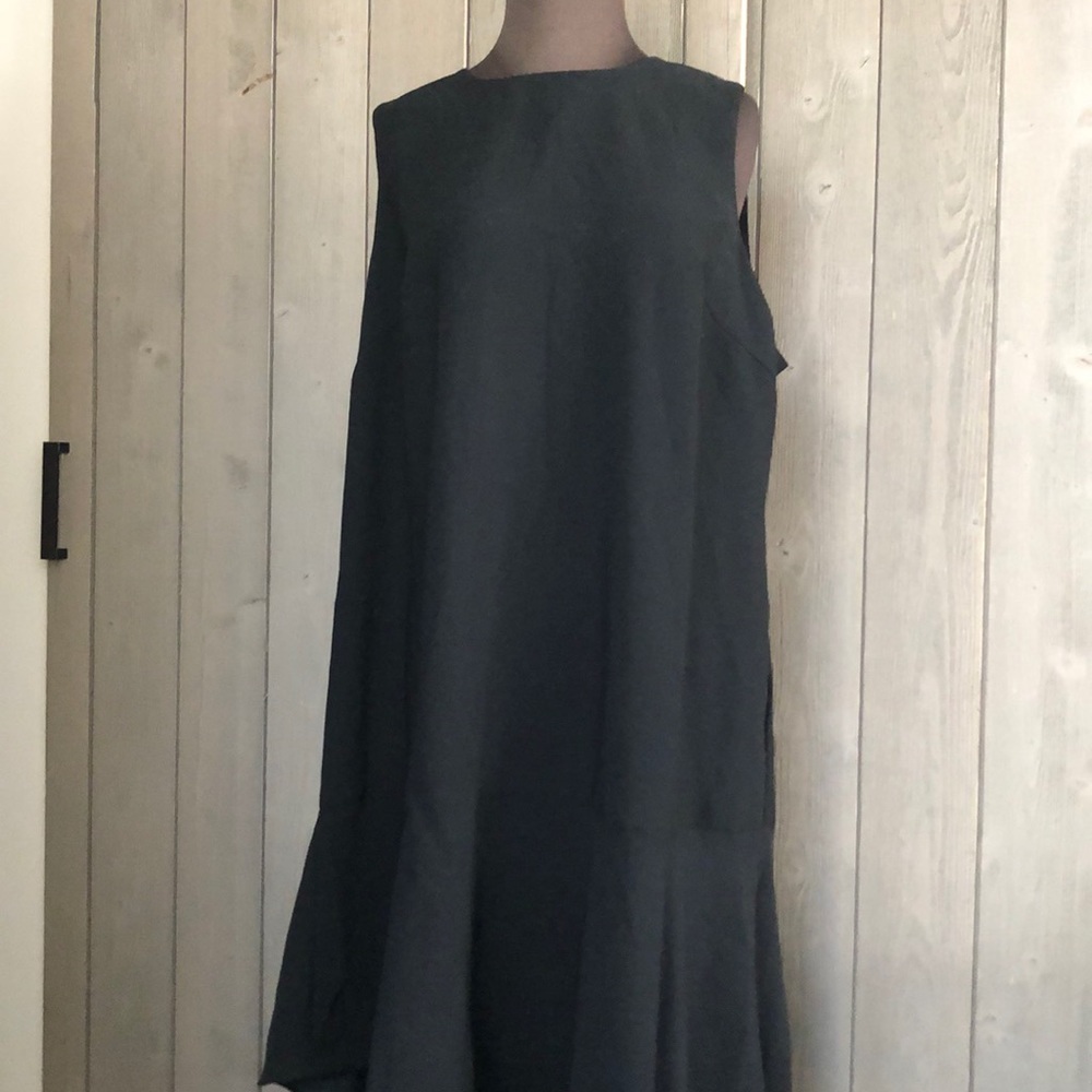 Who What Wear Asymmetrical Ruffle Hem Dress